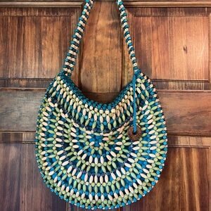 The Sak Vibrant Blue Beaded‎ Handbag